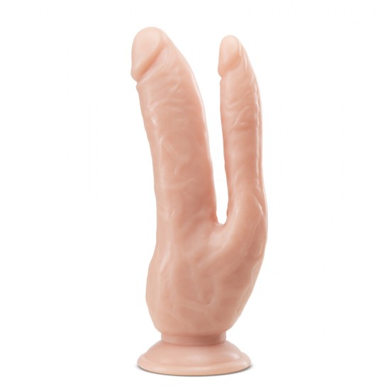 Dr. Skin Dual 8 Inch Dual Penetrating Dildo With Suction Cup Dr. Skin Dual 8 Inch Dual Penetrating Dildo With Suction Cup