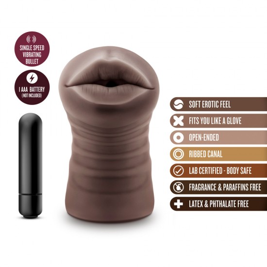 Hot Chocolate Heather Mouth Vibrating Masturbator Hot Chocolate Heather Mouth Vibrating Masturbator
