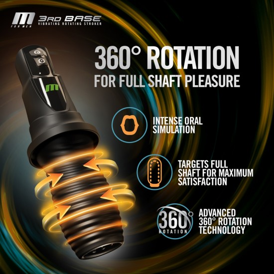 3RD Base Vibrating Roating Masturbator 3RD Base Vibrating Roating Masturbator