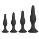 Set of Four Silicone Butt Plugs Black Set of Four Silicone Butt Plugs Black