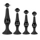 Set of Four Silicone Butt Plugs Black Set of Four Silicone Butt Plugs Black