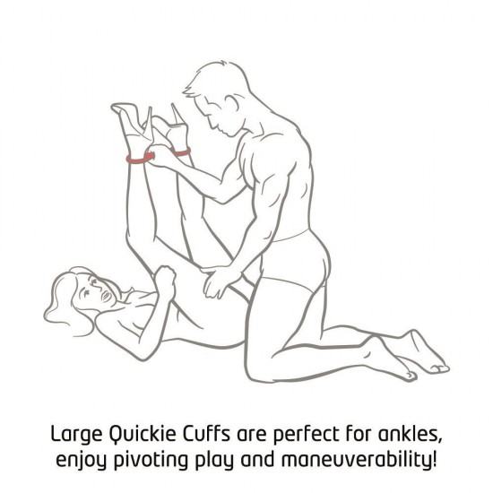 Quickie Cuffs Large Red Ankle Or Wrist Cuffs Quickie Cuffs Large Red Ankle Or Wrist Cuffs