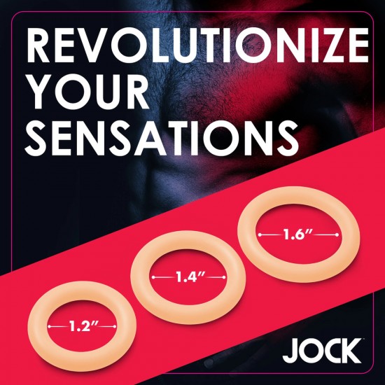 Jock Discreet Silicone Cock Ring Set Jock Discreet Silicone Cock Ring Set
