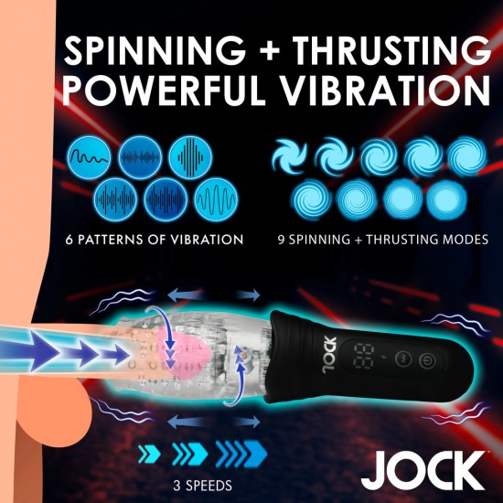 Jock Spinning Thursting and Vibrating Masturbator Jock Spinning Thursting and Vibrating Masturbator