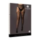 Le Desir Suspender Leopard Pantyhose Black UK 14 to 20 Le Desir Suspender Leopard Pantyhose Black UK 14 to 20