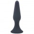 Medium Classic Black Silicone Butt Plug