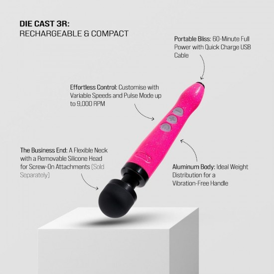 Doxy Die Cast Wand Rechargeable HOT PINK Doxy Die Cast Wand Rechargeable HOT PINK