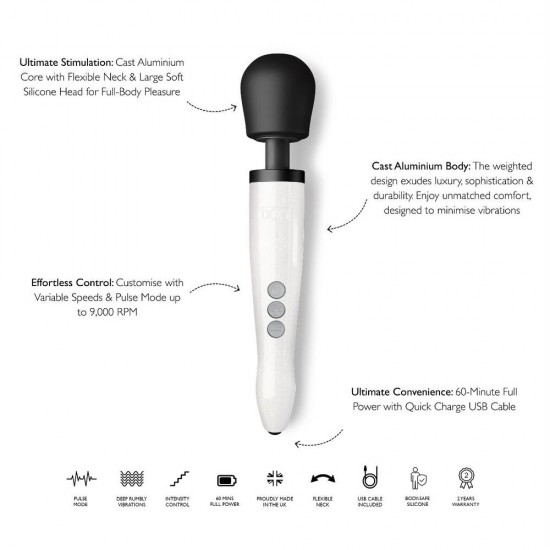 Doxy Die Cast Wand Rechargeable Star Dust Doxy Die Cast Wand Rechargeable Star Dust