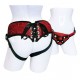SportSheets Red Lace With Satin Corsette Strap On SportSheets Red Lace With Satin Corsette Strap On