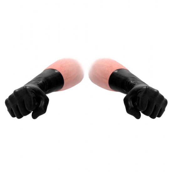 Fist It Black Latex Short Gloves Fist It Black Latex Short Gloves