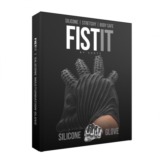 Fist It Black Textured Masturbation Glove Fist It Black Textured Masturbation Glove