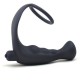 Black Silicone Anal Plug Vibrator with Cock Ring Black Silicone Anal Plug Vibrator with Cock Ring