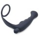 Black Silicone Anal Plug Vibrator with Cock Ring Black Silicone Anal Plug Vibrator with Cock Ring