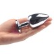 Large Metal Anal Plug With Clear Crystal Large Metal Anal Plug With Clear Crystal