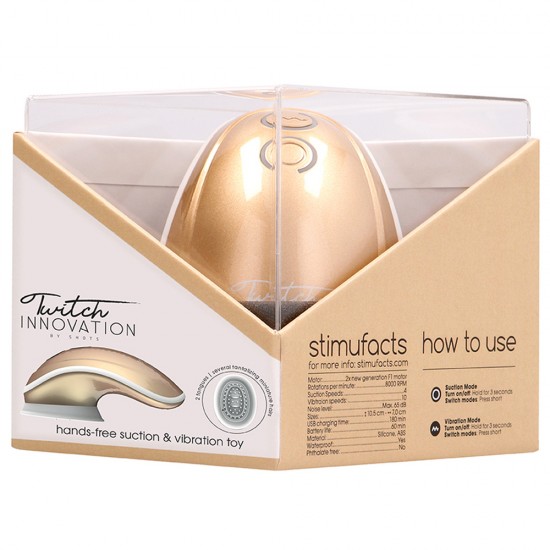 Twitch Gold Hands Free Suction And Vibration Toy Twitch Gold Hands Free Suction And Vibration Toy