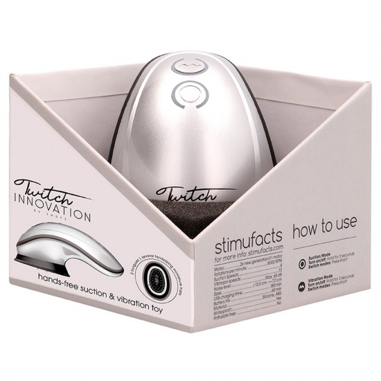 Twitch Silver Hands Free Suction And Vibration Toy Twitch Silver Hands Free Suction And Vibration Toy