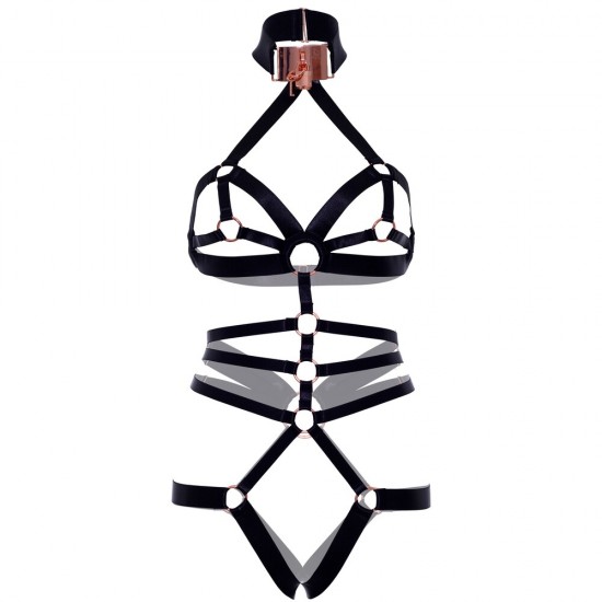 KINK Satin Elastic Crotchless Teddy KINK Satin Elastic Crotchless Teddy