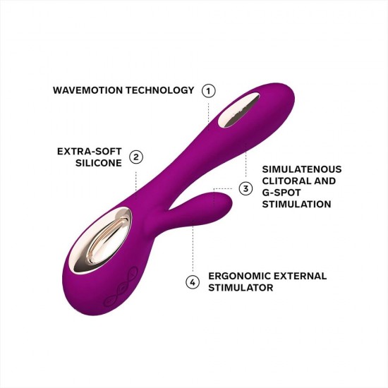 Lelo Soraya Wave Rose Dual Waterproof Rechargeable Vibrator Lelo Soraya Wave Rose Dual Waterproof Rechargeable Vibrator