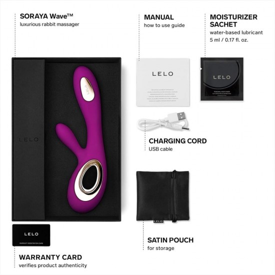 Lelo Soraya Wave Rose Dual Waterproof Rechargeable Vibrator Lelo Soraya Wave Rose Dual Waterproof Rechargeable Vibrator