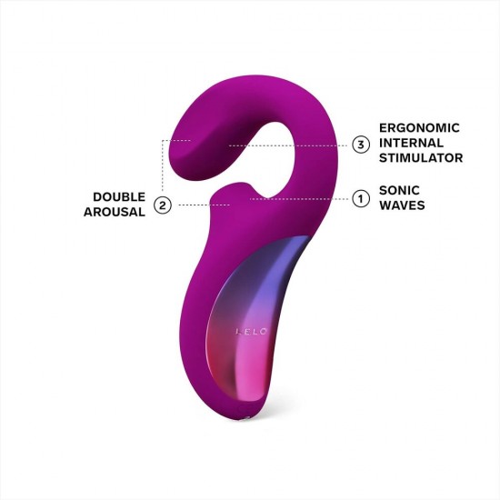 Lelo Enigma Dual Massager Deep Rose Lelo Enigma Dual Massager Deep Rose