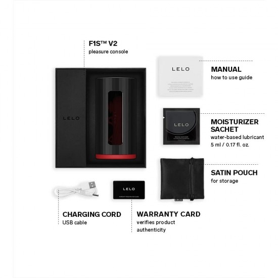 Lelo F1S V2X Masturbator Red Lelo F1S V2X Masturbator Red