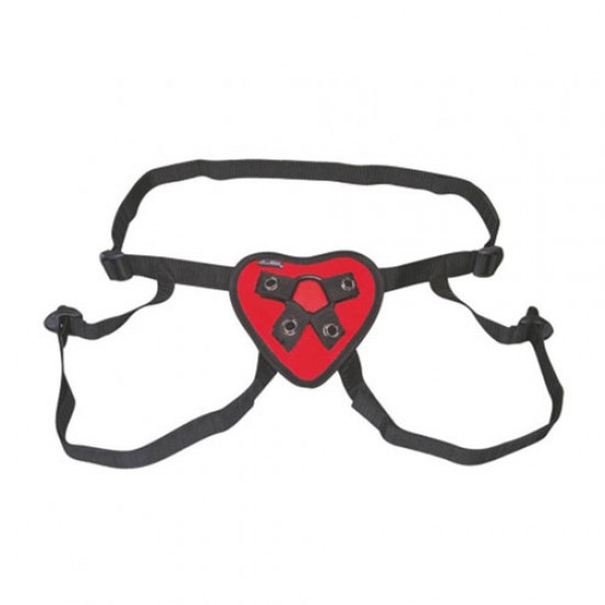 Lux Fetish Red Heart Strap On Harness Lux Fetish Red Heart Strap On Harness