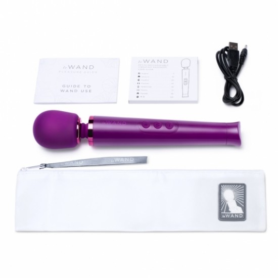 Le Wand Petite Rechargeable Vibrating Massager Dark Cherry Le Wand Petite Rechargeable Vibrating Massager Dark Cherry
