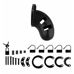 Man Cage 01 Male 3.5 Inch Black Chastity Cage Man Cage 01 Male 3.5 Inch Black Chastity Cage