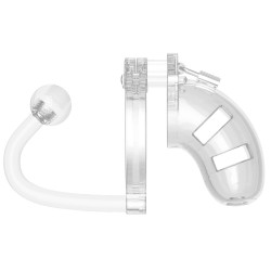 Man Cage 10 Male 3.5 Inch Clear Chastity Cage With Anal Plug Man Cage 10 Male 3.5 Inch Clear Chastity Cage With Anal Plug