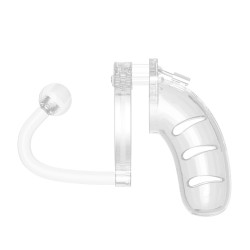 Man Cage 11 Male 4.5 Inch Clear Chastity Cage With Anal Plug Man Cage 11 Male 4.5 Inch Clear Chastity Cage With Anal Plug