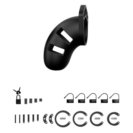 Man Cage 20 Male 3.5 Inch Black Silicone Chastity Cage Man Cage 20 Male 3.5 Inch Black Silicone Chastity Cage