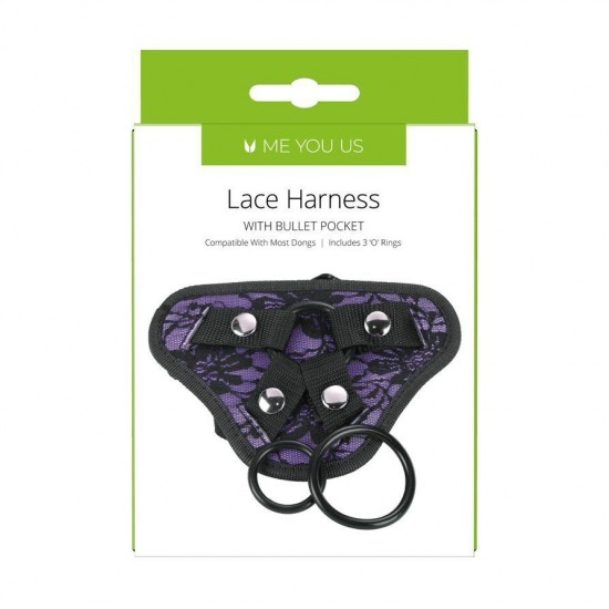 Me You Us Lace Harness With Bullet Pocket Me You Us Lace Harness With Bullet Pocket