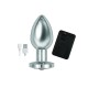 Ass Sation Remote Vibrating Butt Plug Silver Ass Sation Remote Vibrating Butt Plug Silver