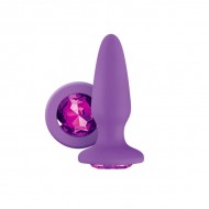 Glams Silicone Rainbow Gem Butt Plug Purple Glams Silicone Rainbow Gem Butt Plug Purple
