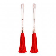 Bound Nipple Clamps Red Tassel Bound Nipple Clamps Red Tassel