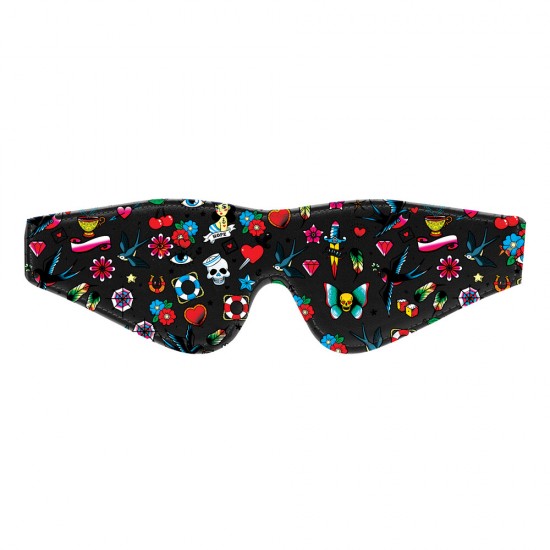 Ouch Old School Tattoo Printed Eye Mask Ouch Old School Tattoo Printed Eye Mask
