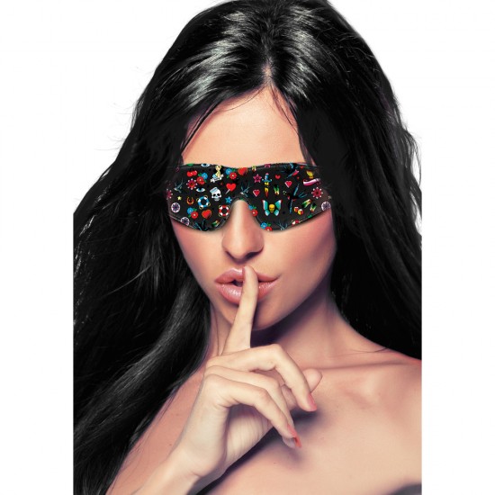 Ouch Old School Tattoo Printed Eye Mask Ouch Old School Tattoo Printed Eye Mask