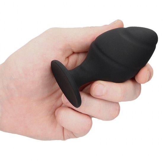 Ouch Silicone Swirled Butt Plug Set Black Ouch Silicone Swirled Butt Plug Set Black