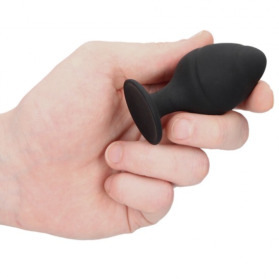 Ouch Silicone Swirled Butt Plug Set Black Ouch Silicone Swirled Butt Plug Set Black