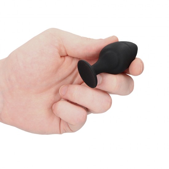 Ouch Silicone Swirled Butt Plug Set Black Ouch Silicone Swirled Butt Plug Set Black