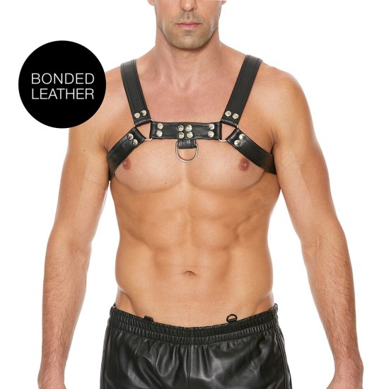 Ouch Chest Bulldog Harness Black Large to Xlarge Ouch Chest Bulldog Harness Black Large to Xlarge