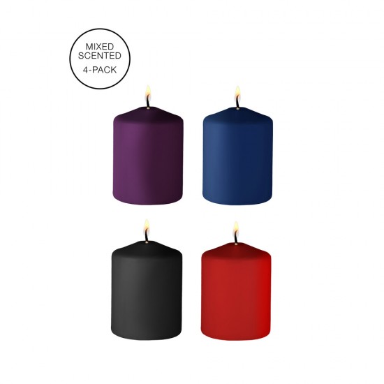 Ouch 4 Pack Of Mixed Scented Tease Candles Ouch 4 Pack Of Mixed Scented Tease Candles