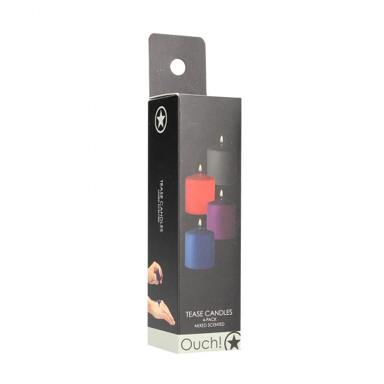 Ouch 4 Pack Of Mixed Scented Tease Candles Ouch 4 Pack Of Mixed Scented Tease Candles