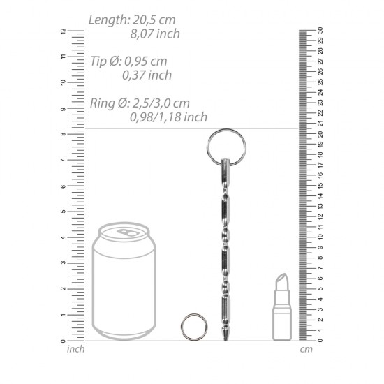 Ouch Urethral Sounding Steel Dilator With Ring Ouch Urethral Sounding Steel Dilator With Ring