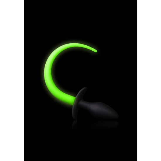 Glow In The Dark Puppy Tail Butt Plug Glow In The Dark Puppy Tail Butt Plug