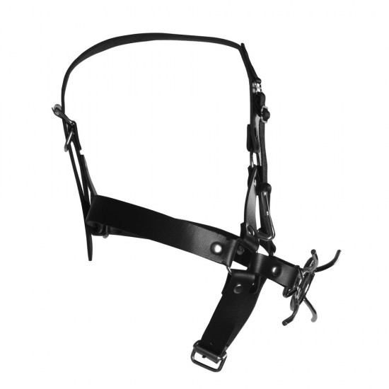 Ouch Xtreme Head Harness With Spider Gag And Nose Hooks Ouch Xtreme Head Harness With Spider Gag And Nose Hooks