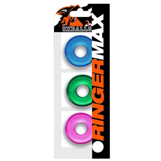 Oxballs Ringer Max Cockring 3 Pack Coloured Oxballs Ringer Max Cockring 3 Pack Coloured
