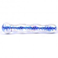 Blue Wavy Glass Dildo Blue Wavy Glass Dildo