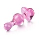 Icicles No.75 Pink Heart Glass Butt Plug Icicles No.75 Pink Heart Glass Butt Plug