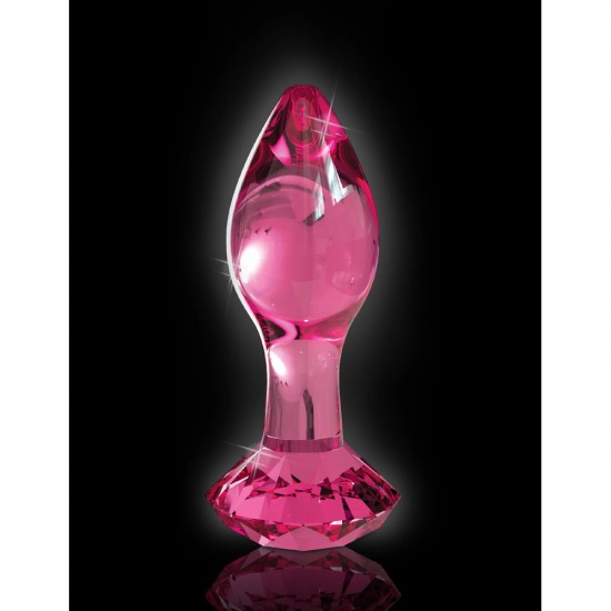 Icicles No.79 Pink Crystal Glass Butt Plug Icicles No.79 Pink Crystal Glass Butt Plug